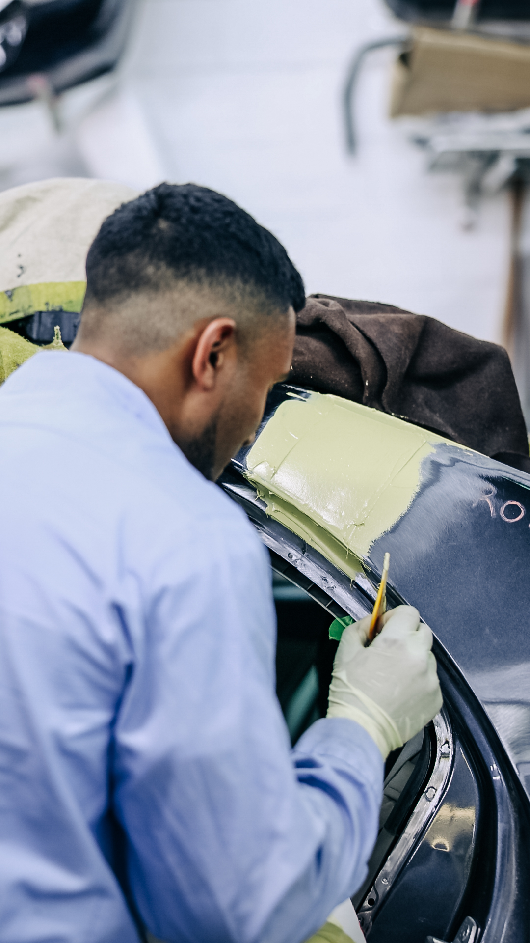Bumper fitting at Quality Auto Body