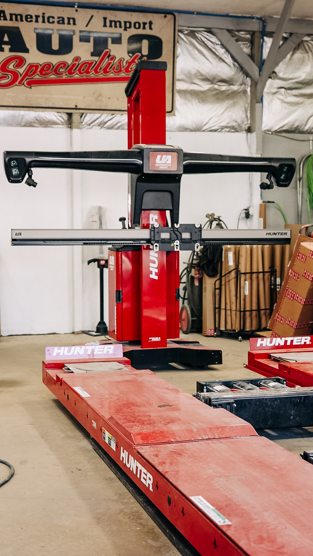 Hunter alignment machine at Quality Auto Body